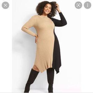 NWT Lane Bryant 2 color Sweater Dress